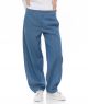 luźne spodnie z lekkiego jeansu barrel fit niebieski